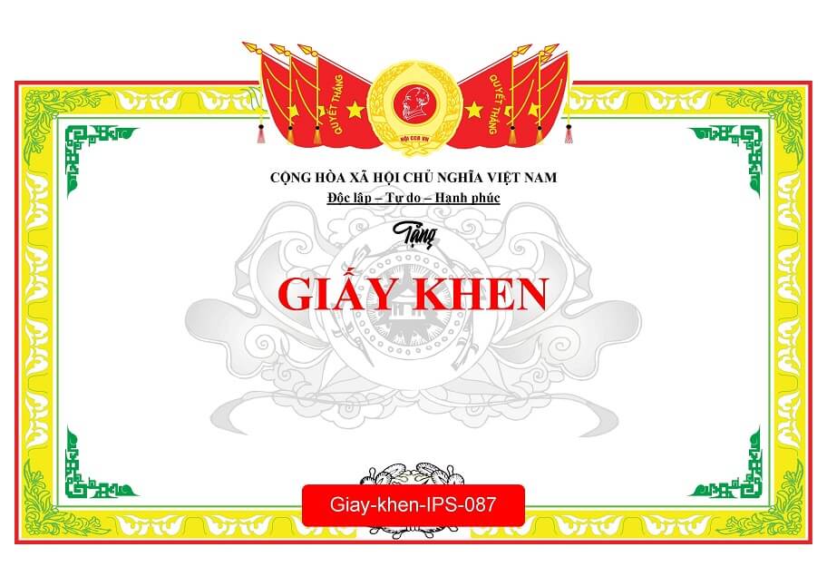 Giay khen IPS 087